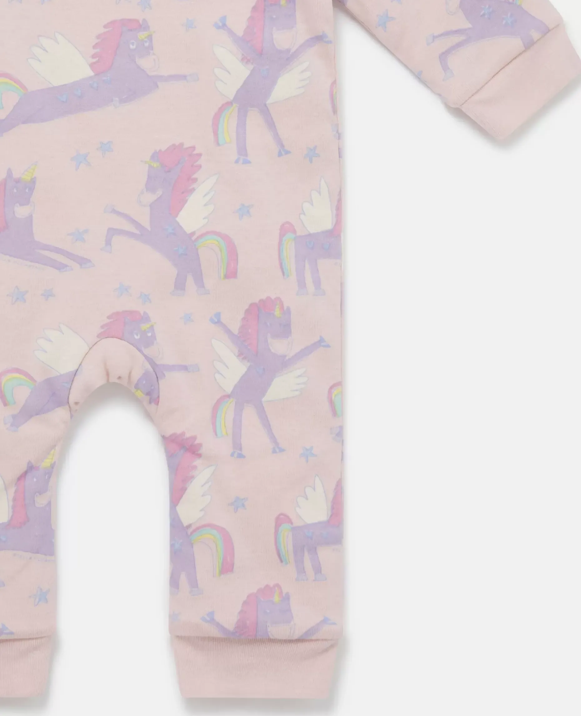 2 Pack Of Unicorn And Star Print Sleepsuits