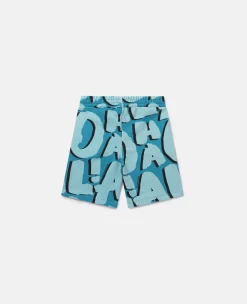 Aloha Lettering Jersey Shorts