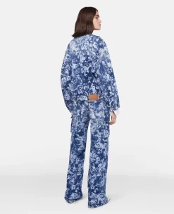 Animal Forest Print Denim Jacket