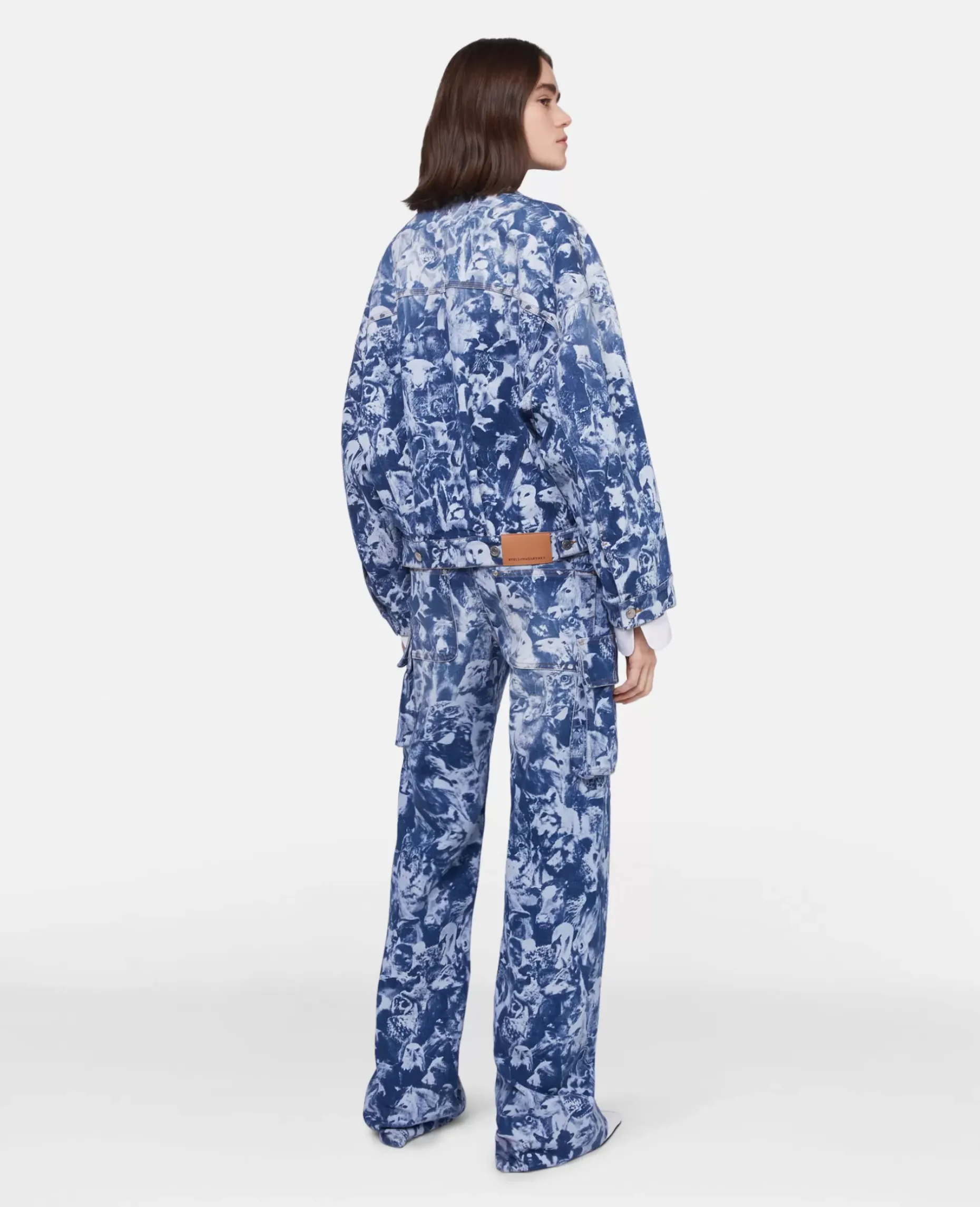 Animal Forest Print Denim Jacket