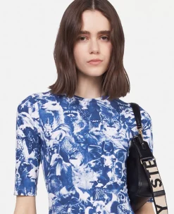 Animal Forest Print Mini Dress