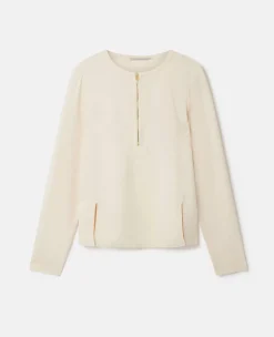 Arlesa Double Split Hem Zip Blouse