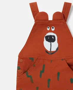 Bear Print Dungarees