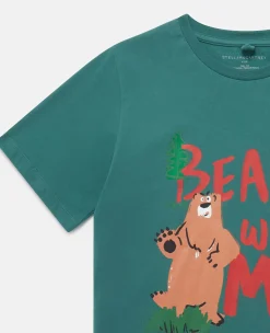 Bear With Me' Motif T-Shirt