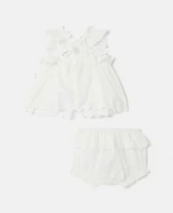 Broderie Anglaise Vest And Bloomers Set
