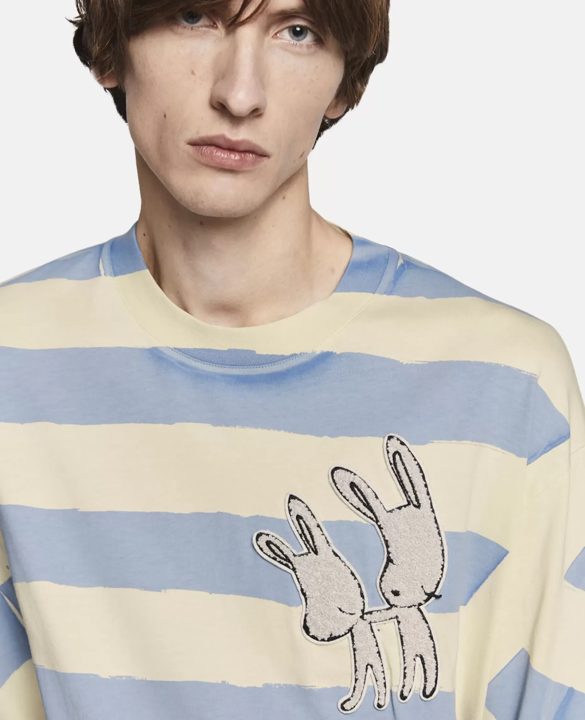 Bunny Embroidery Breton T-Shirt