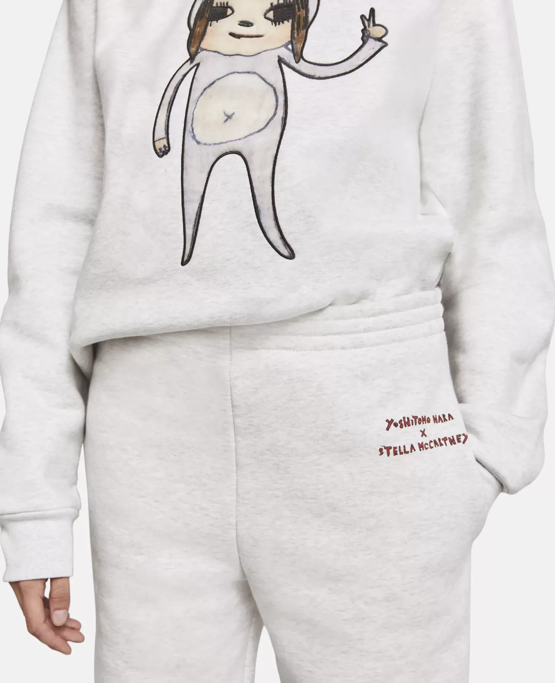 Bunny Embroidery Breton Tracksuit Bottoms