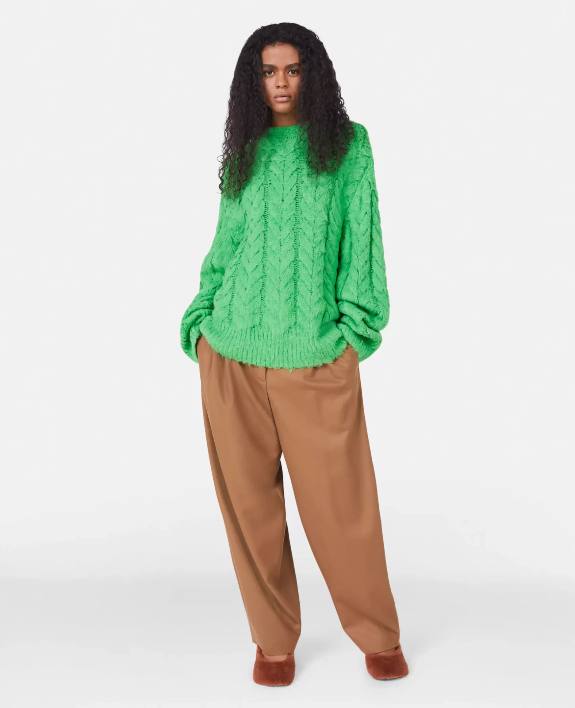 Cable Knit Cape Jumper