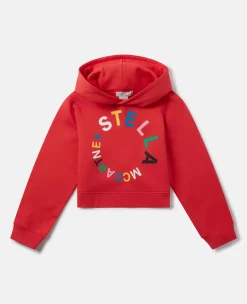 Circular Logo Cropped Hoodie