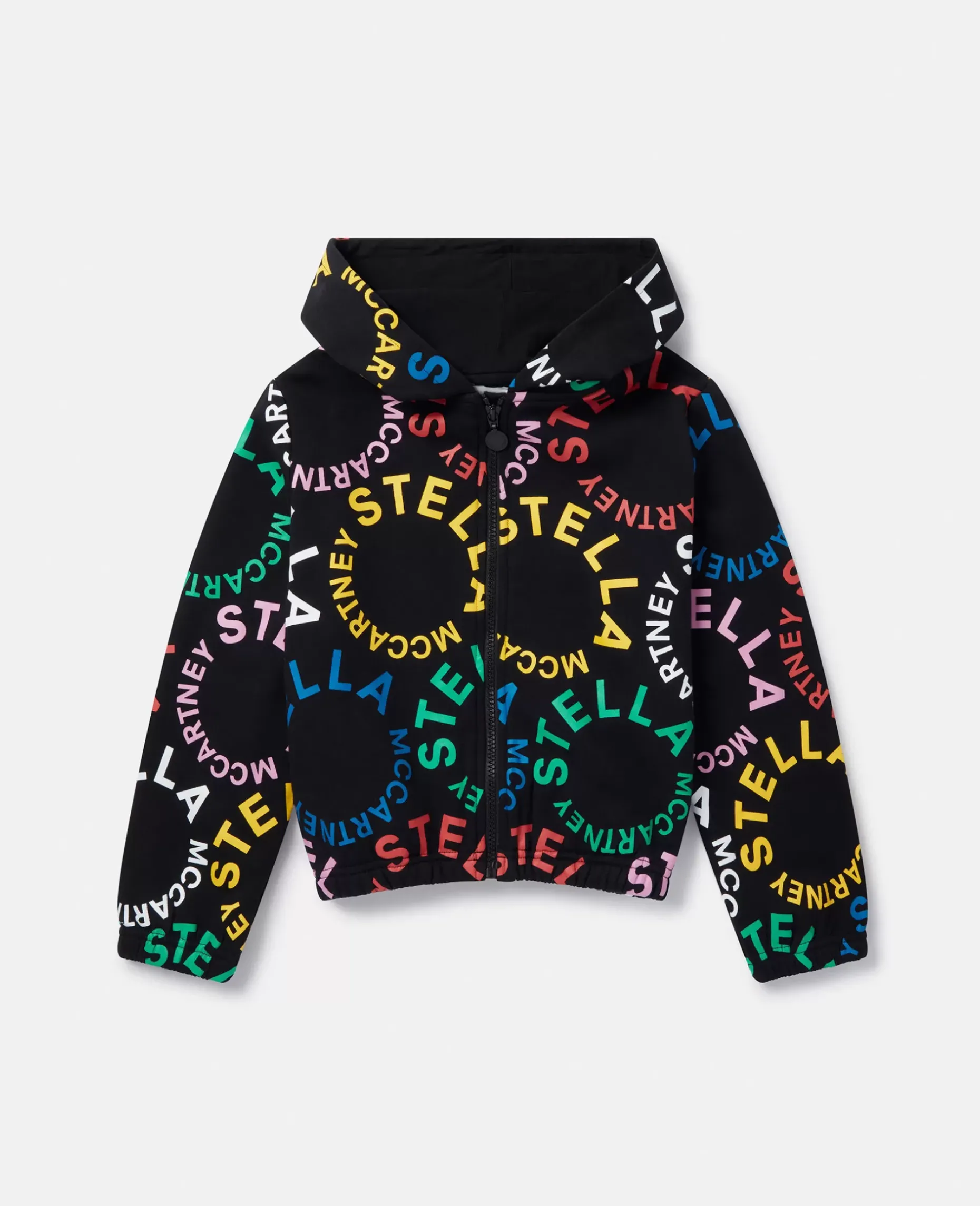 Circular Logo Cropped Hoodie