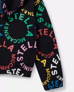 Circular Logo Cropped Hoodie