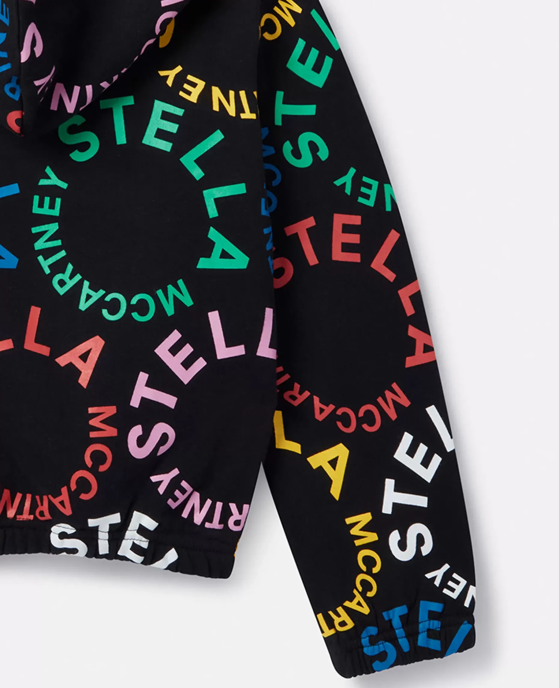 Circular Logo Cropped Hoodie