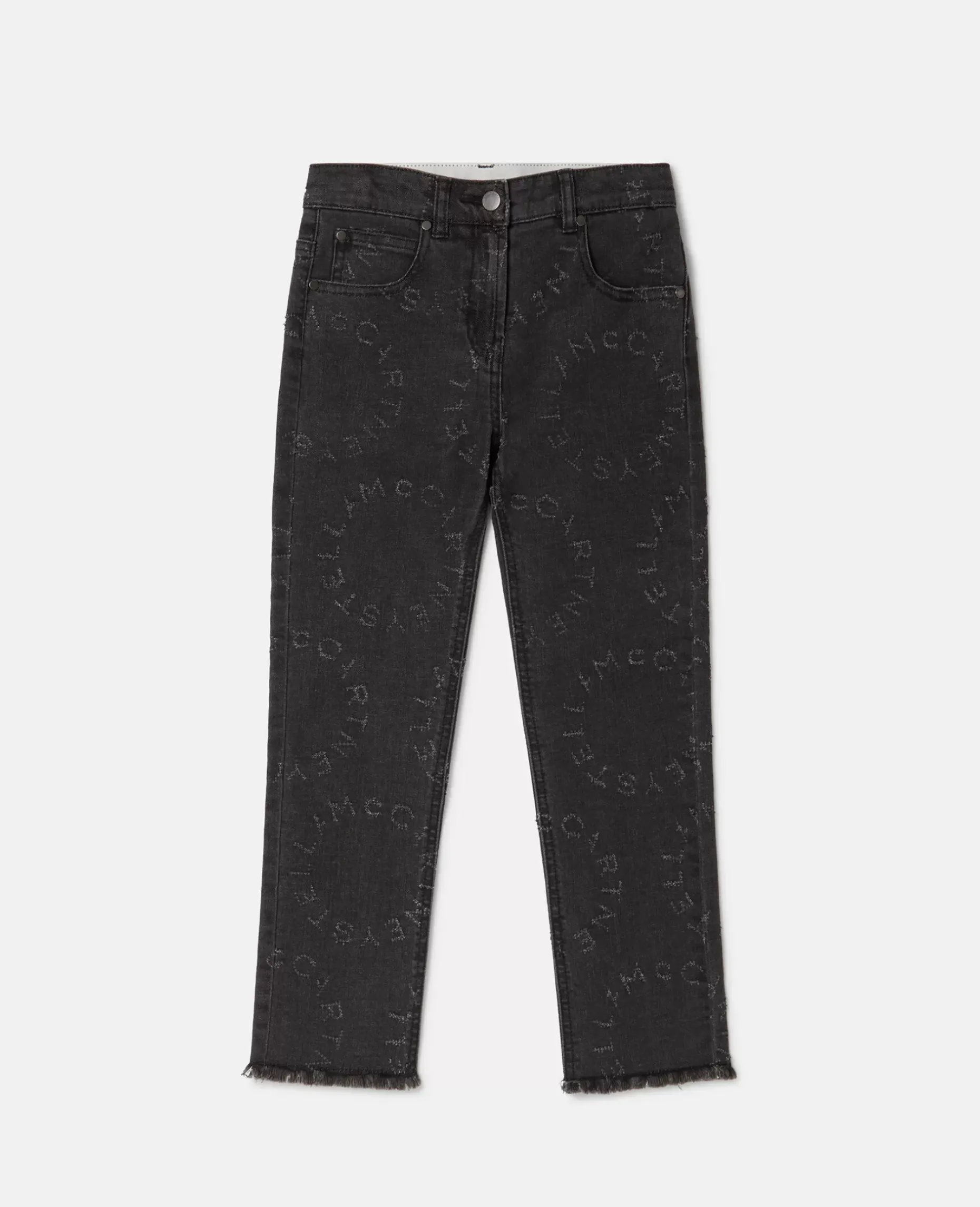 Circular Logo Straight Leg Jeans