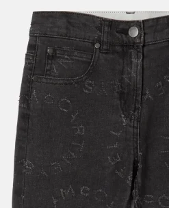 Circular Logo Straight Leg Jeans