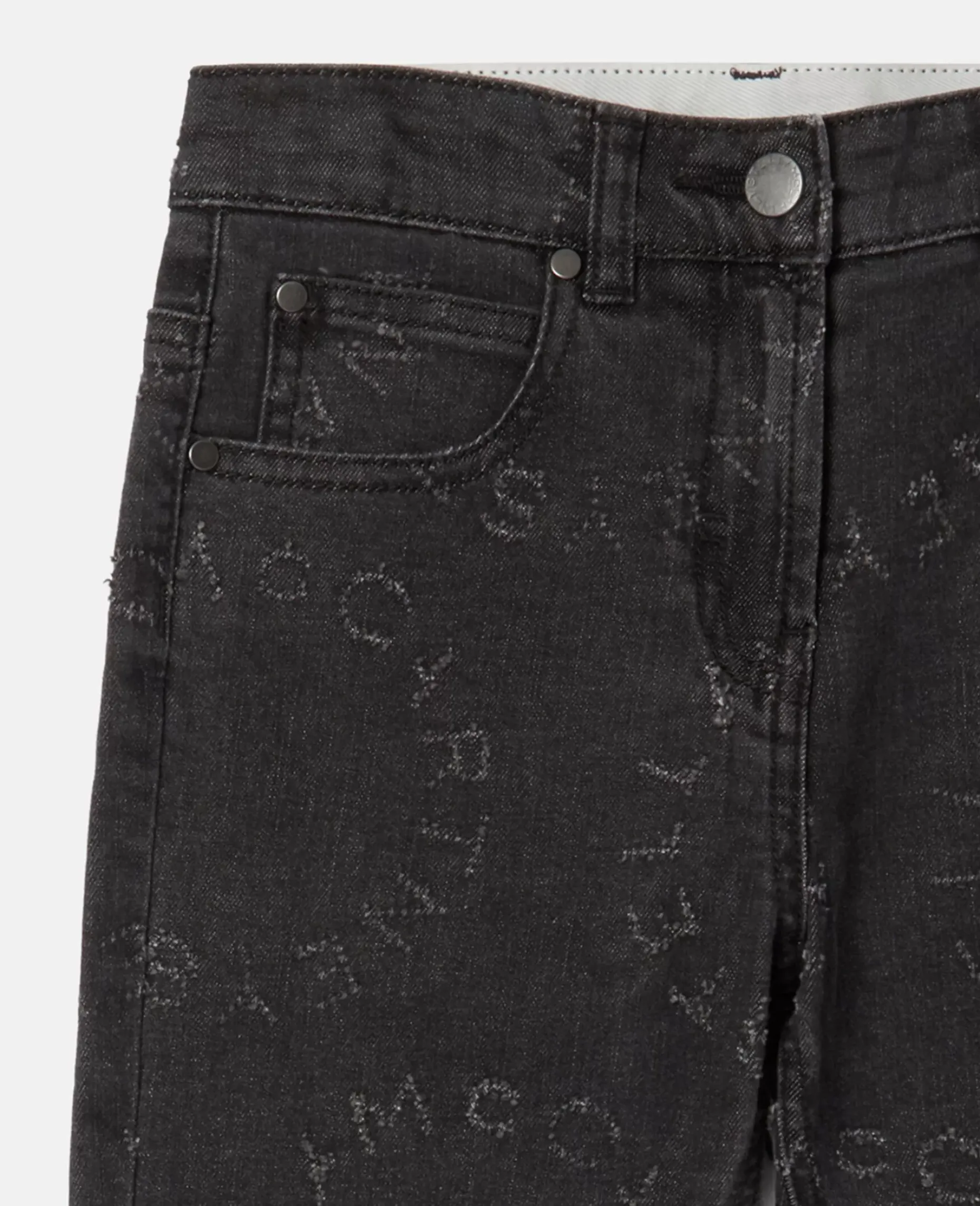 Circular Logo Straight Leg Jeans