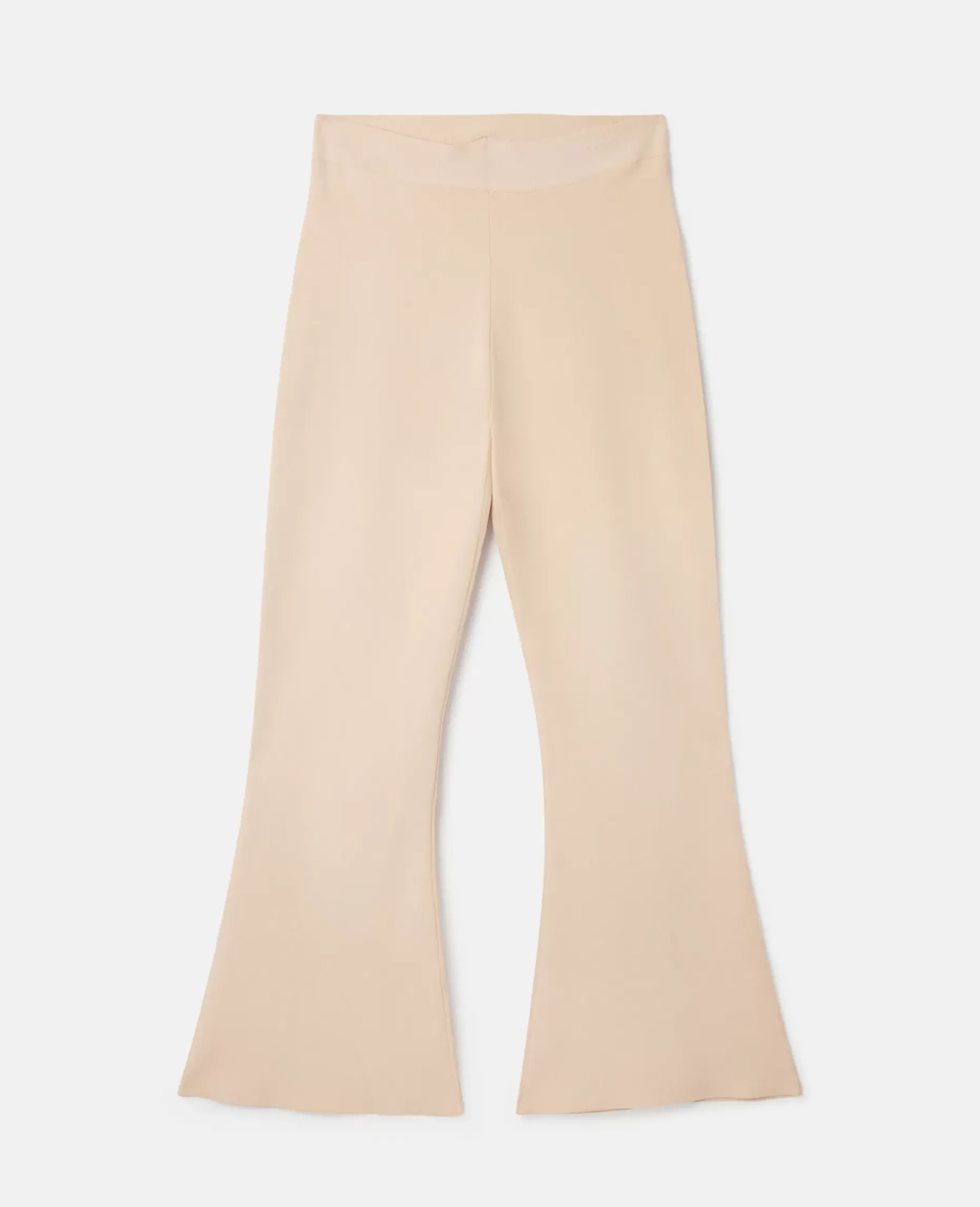 Compact Knit Cropped Flared Trousers