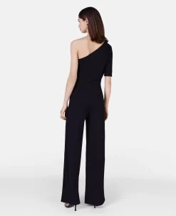 Compact Knit One-Shoulder Jumpsuit