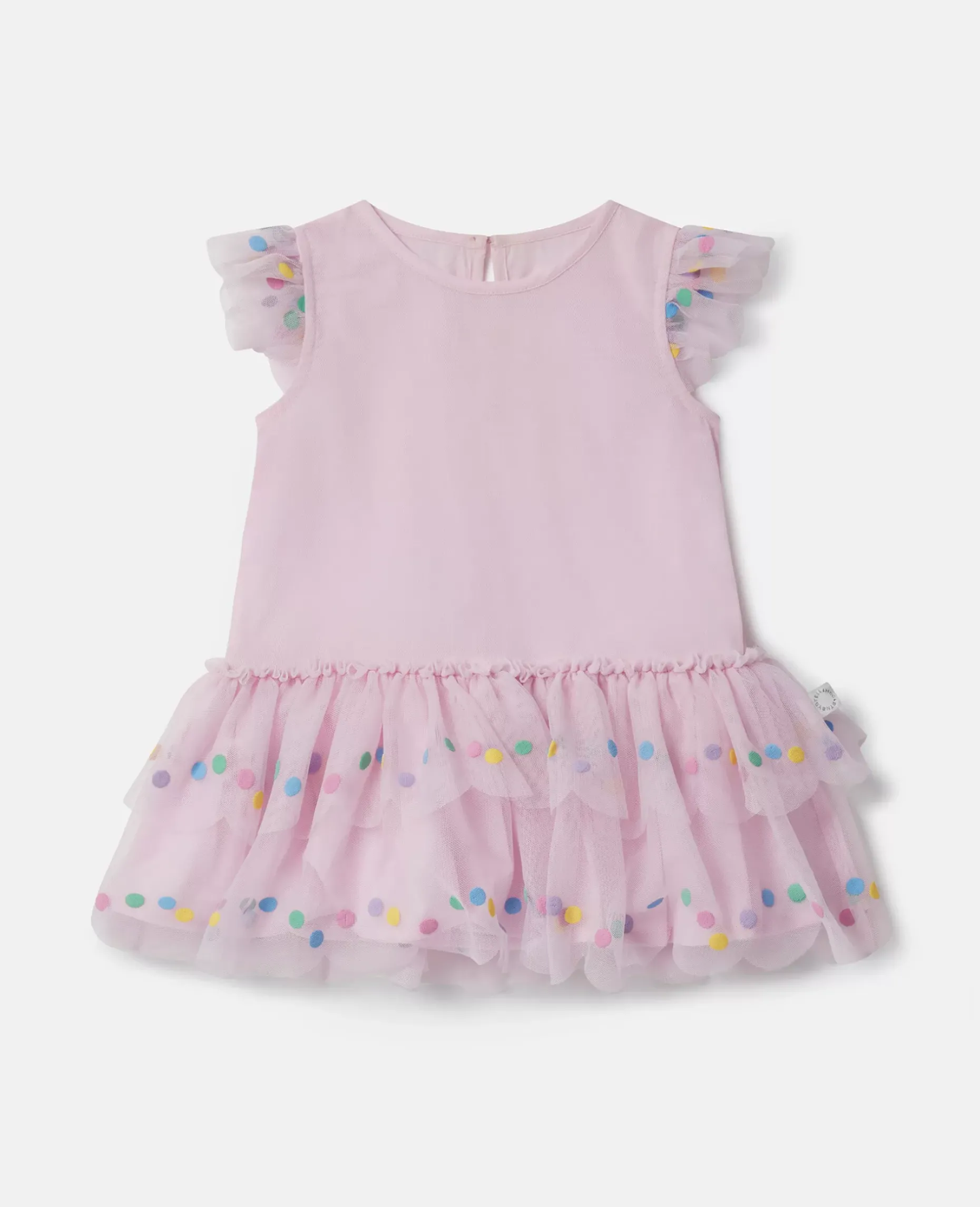 Confetti Dot Frilled Sleeveless Dress