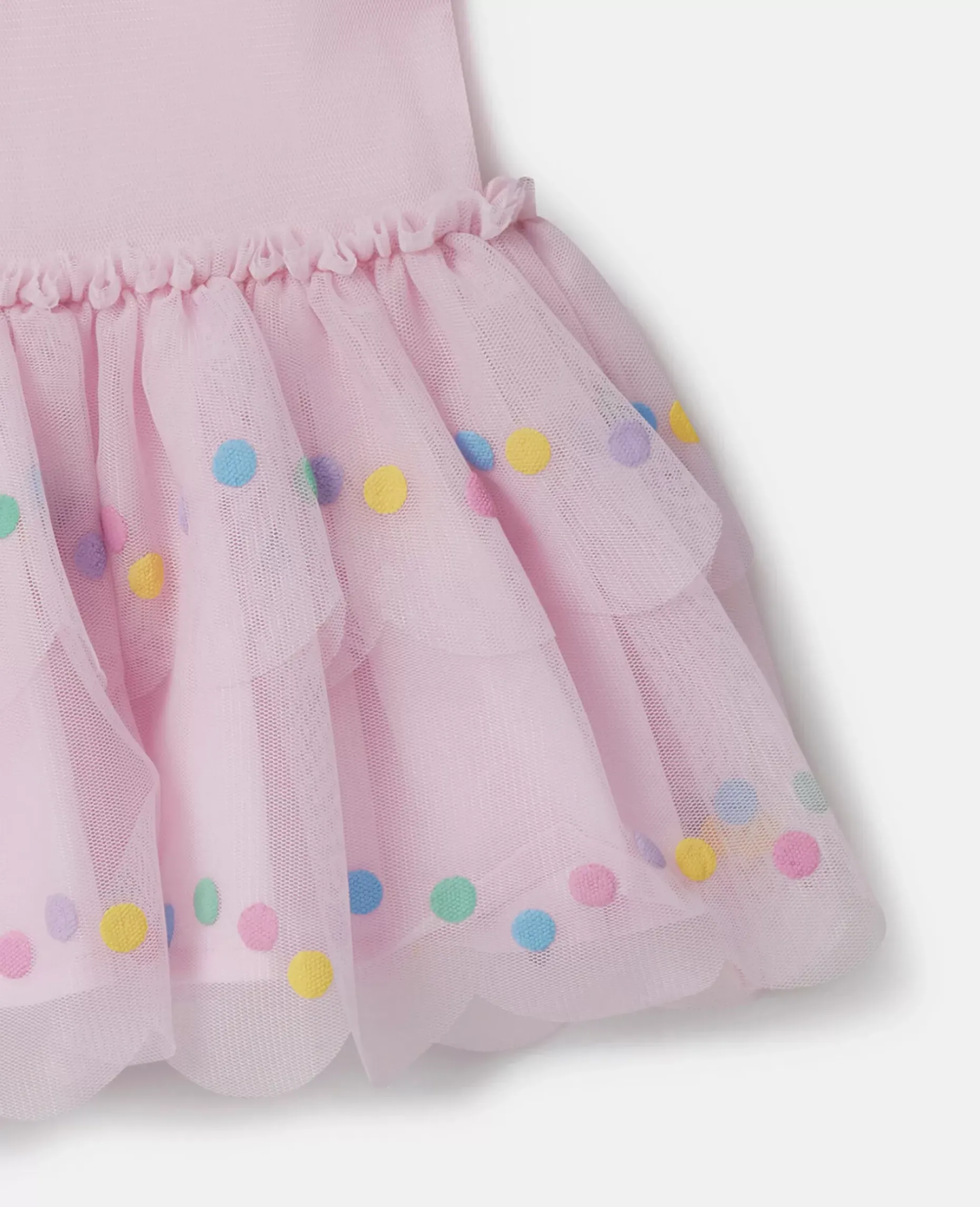 Confetti Dot Frilled Sleeveless Dress