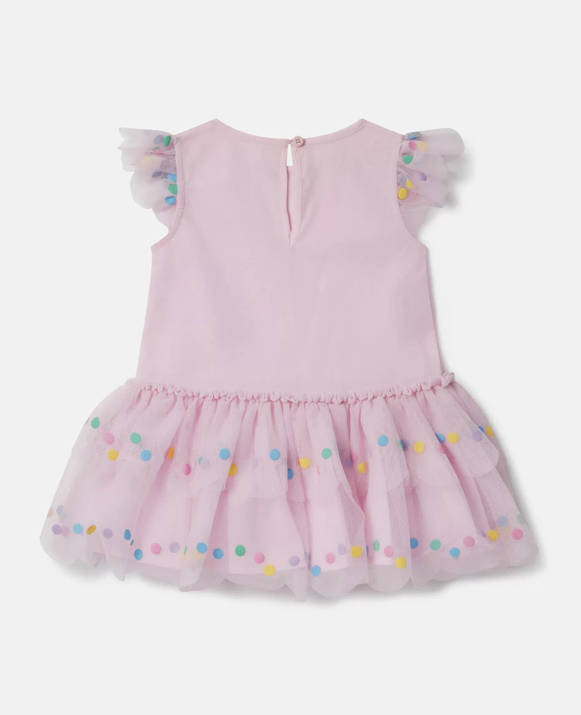 Confetti Dot Frilled Sleeveless Dress