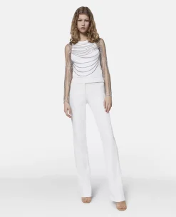 Crystal Chain Sleeve Top