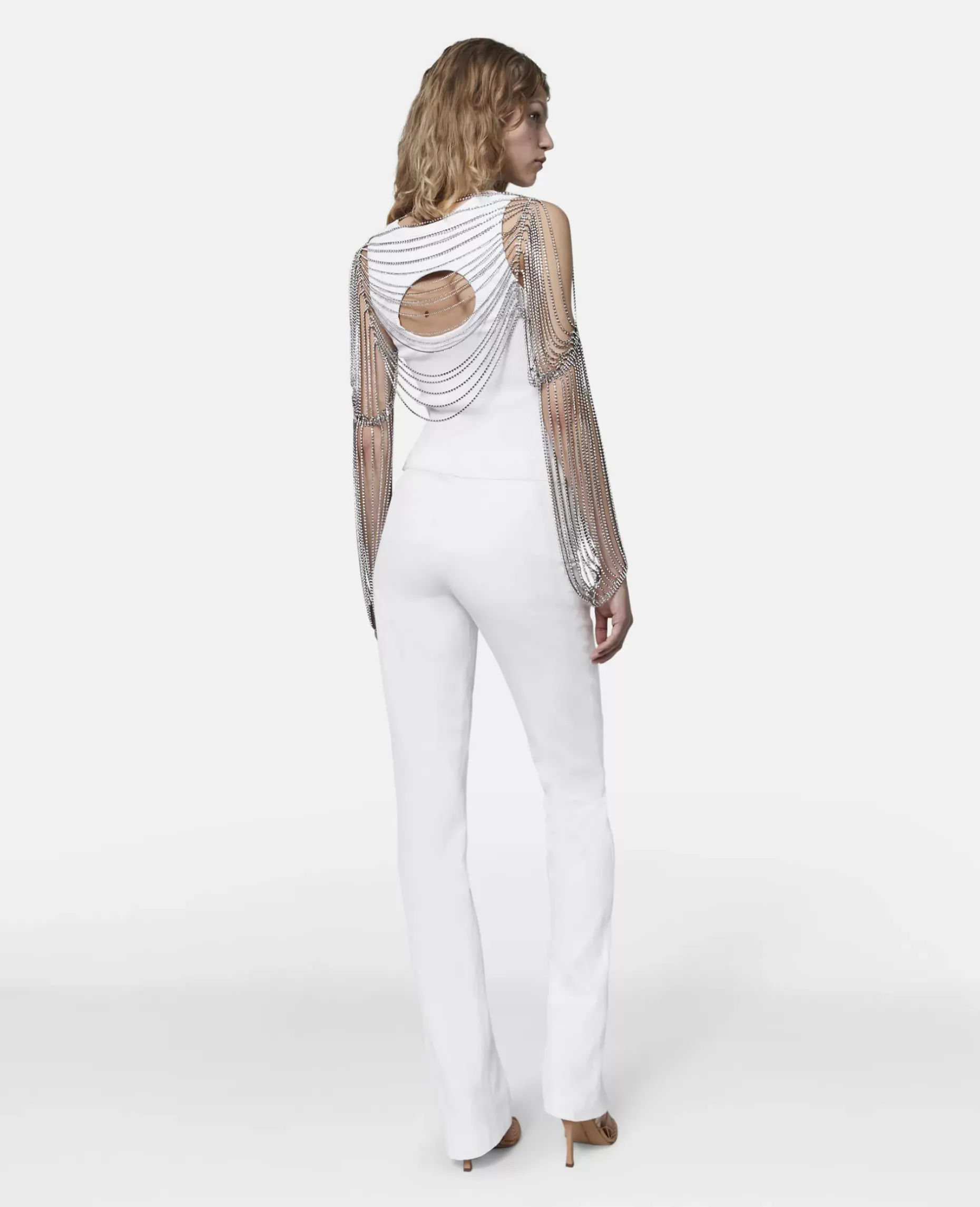 Crystal Chain Sleeve Top