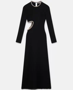 Crystal Cut-Out Evening Gown