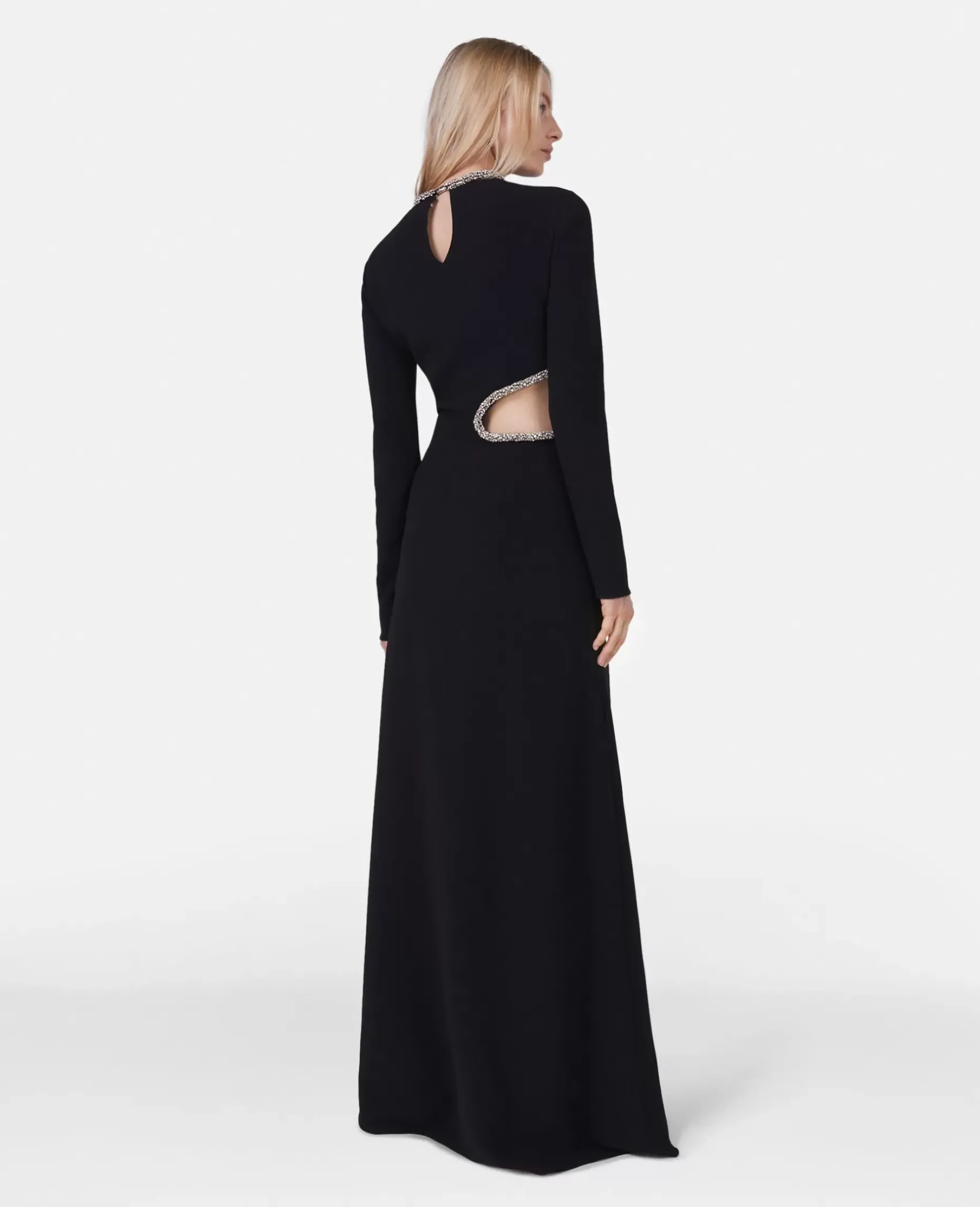 Crystal Cut-Out Evening Gown