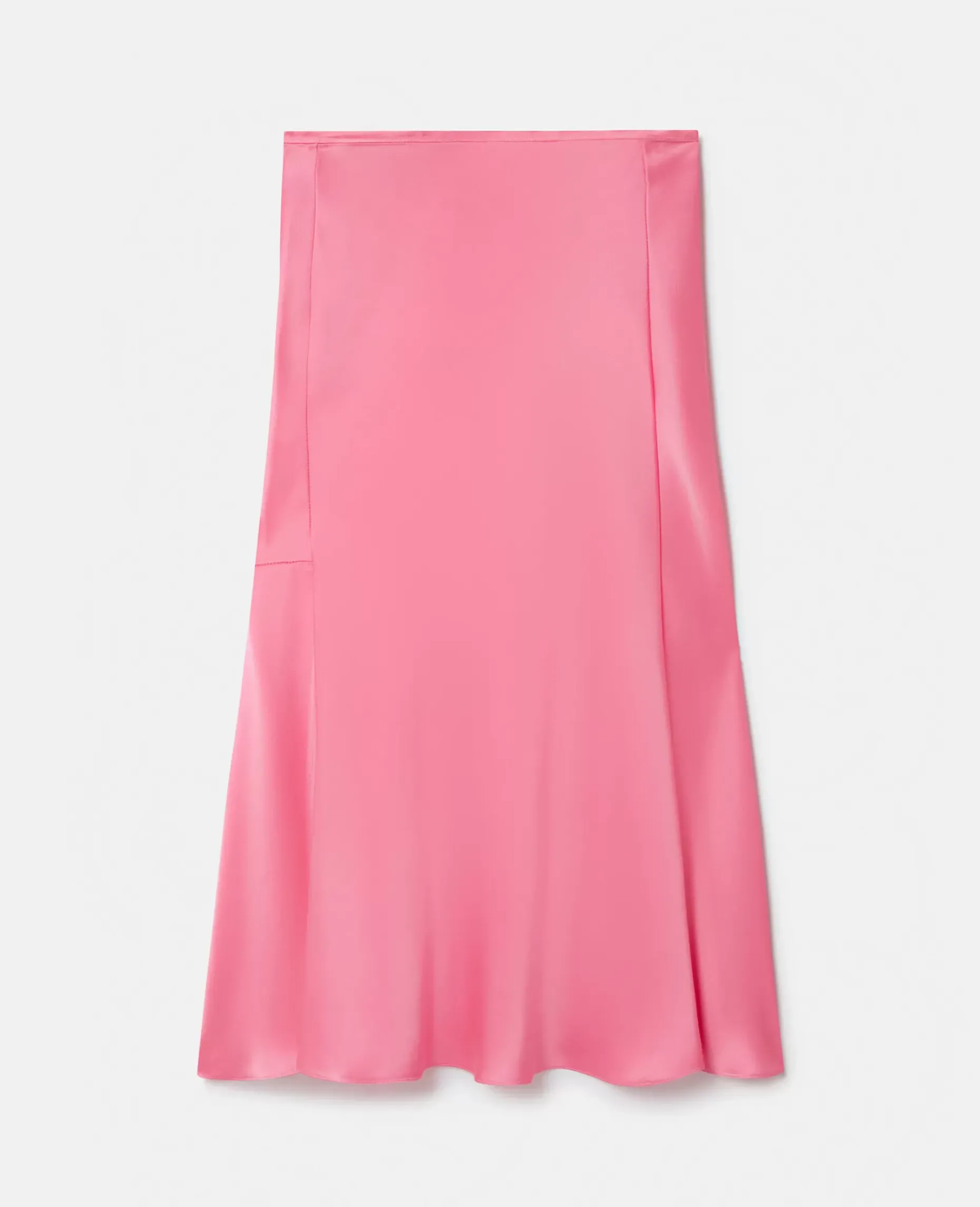 Double Satin Bias Cut Midi Skirt