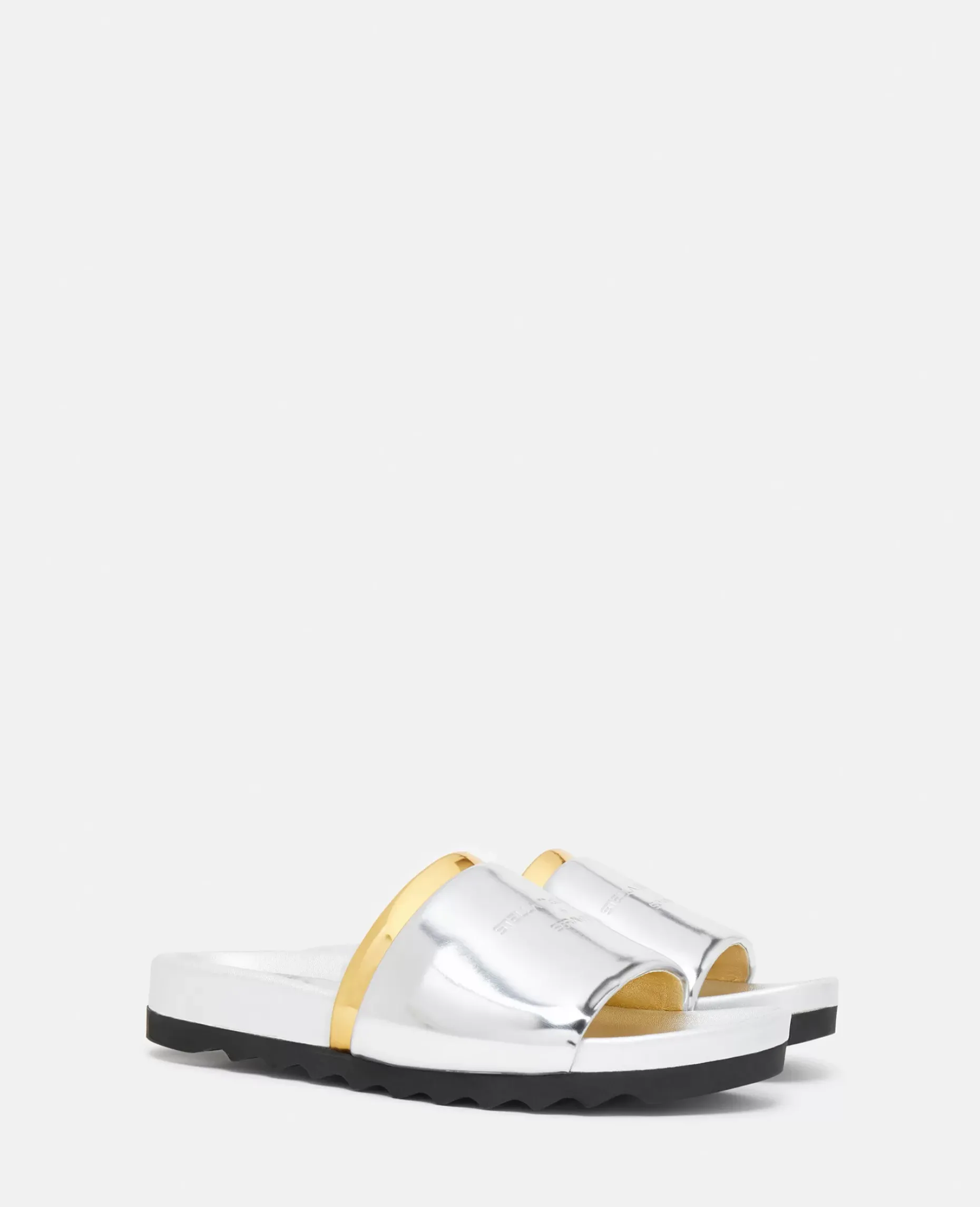 Double-Chromatic Slide-On Sandals