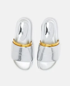Double-Chromatic Slide-On Sandals