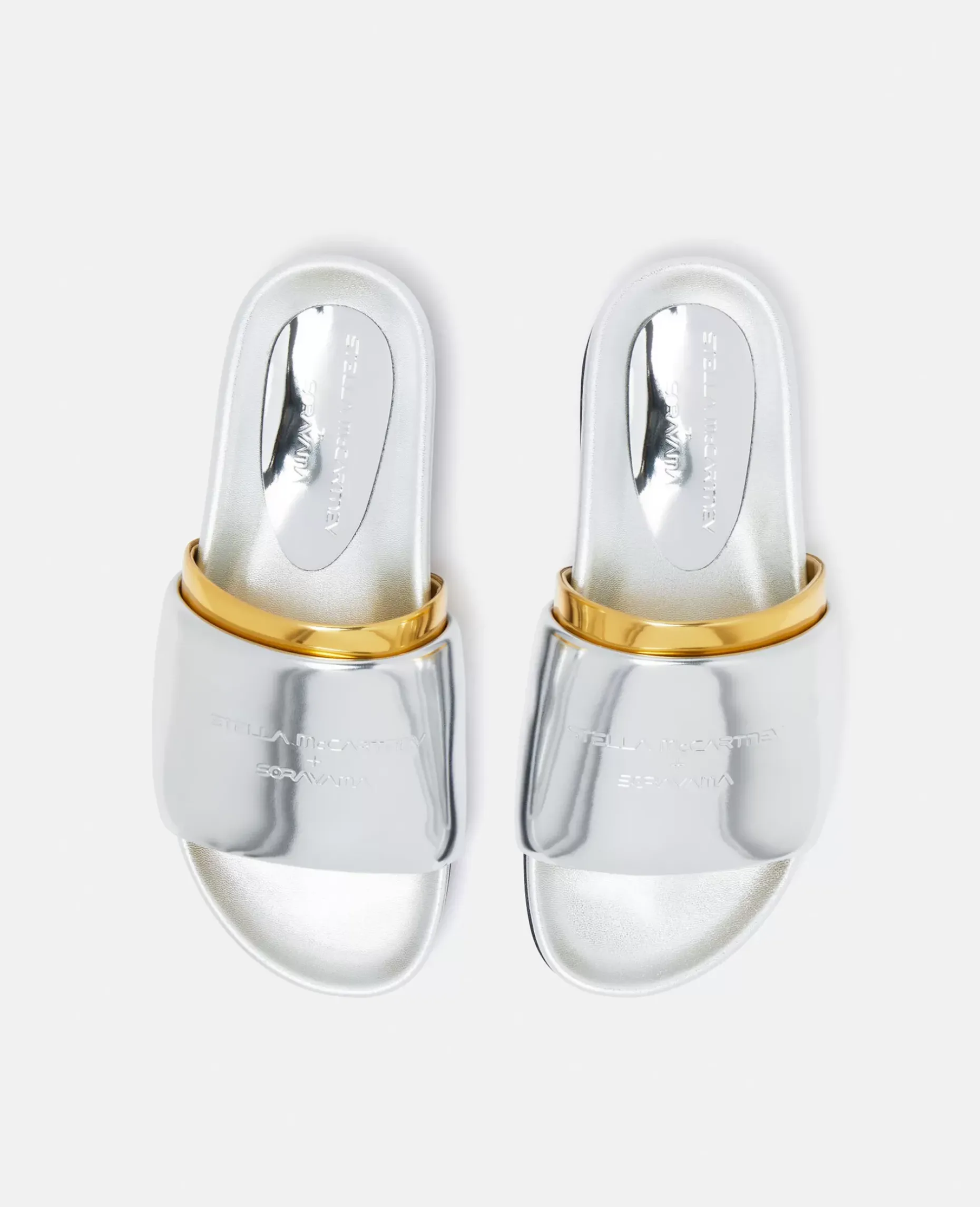 Double-Chromatic Slide-On Sandals