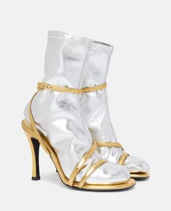 Double-Chromatic Sock-Effect Heeled Boots