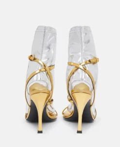 Double-Chromatic Sock-Effect Heeled Boots
