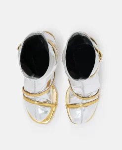 Double-Chromatic Sock-Effect Heeled Boots