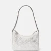 Falabella Crystal Mesh Mini Zipped Shoulder Bag