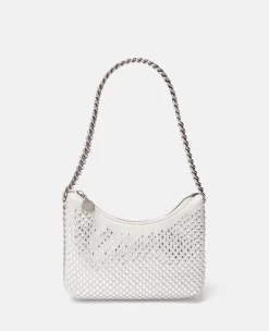 Falabella Crystal Mesh Mini Zipped Shoulder Bag