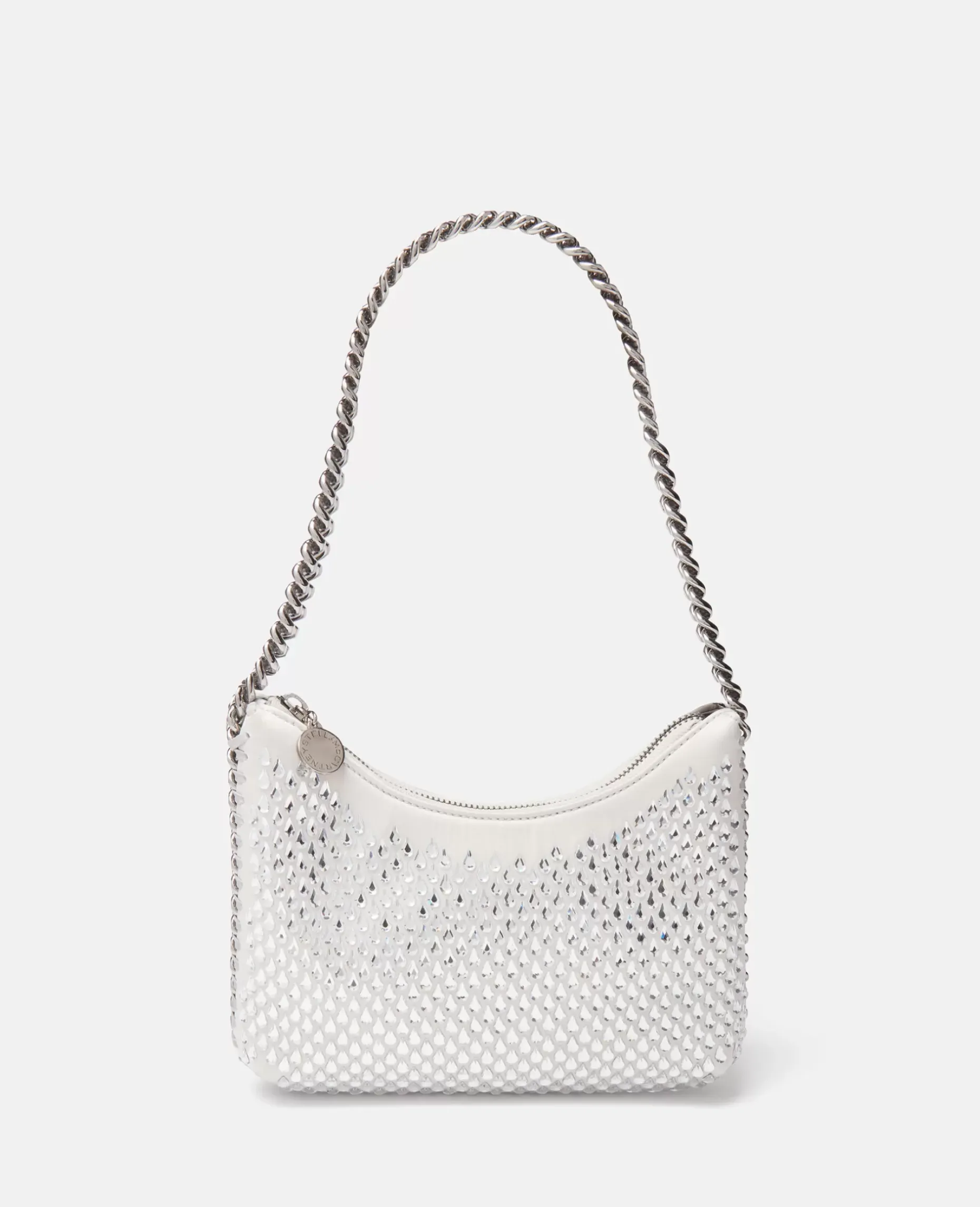 Falabella Crystal Mesh Mini Zipped Shoulder Bag