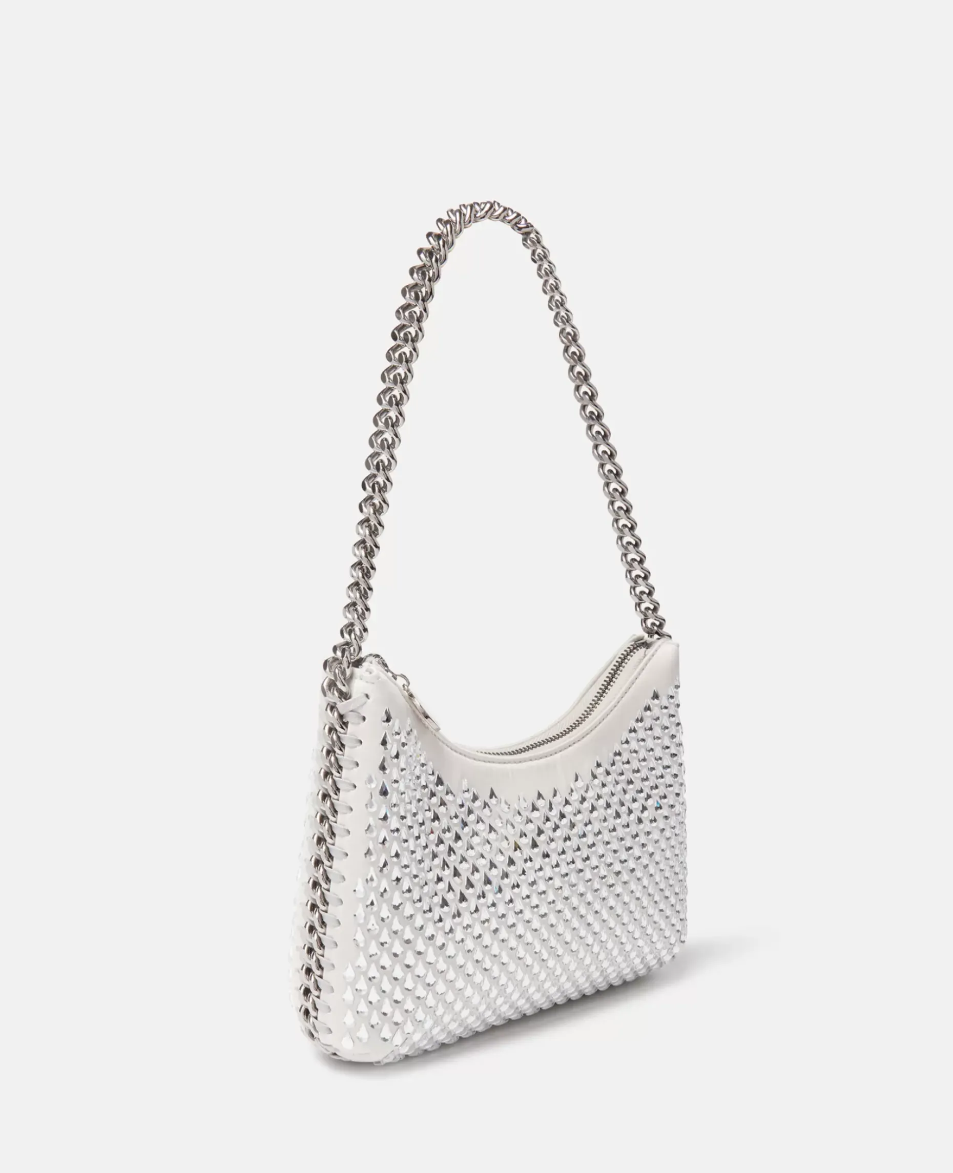 Falabella Crystal Mesh Mini Zipped Shoulder Bag