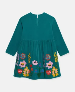 Flower Embroidery Skater Dress