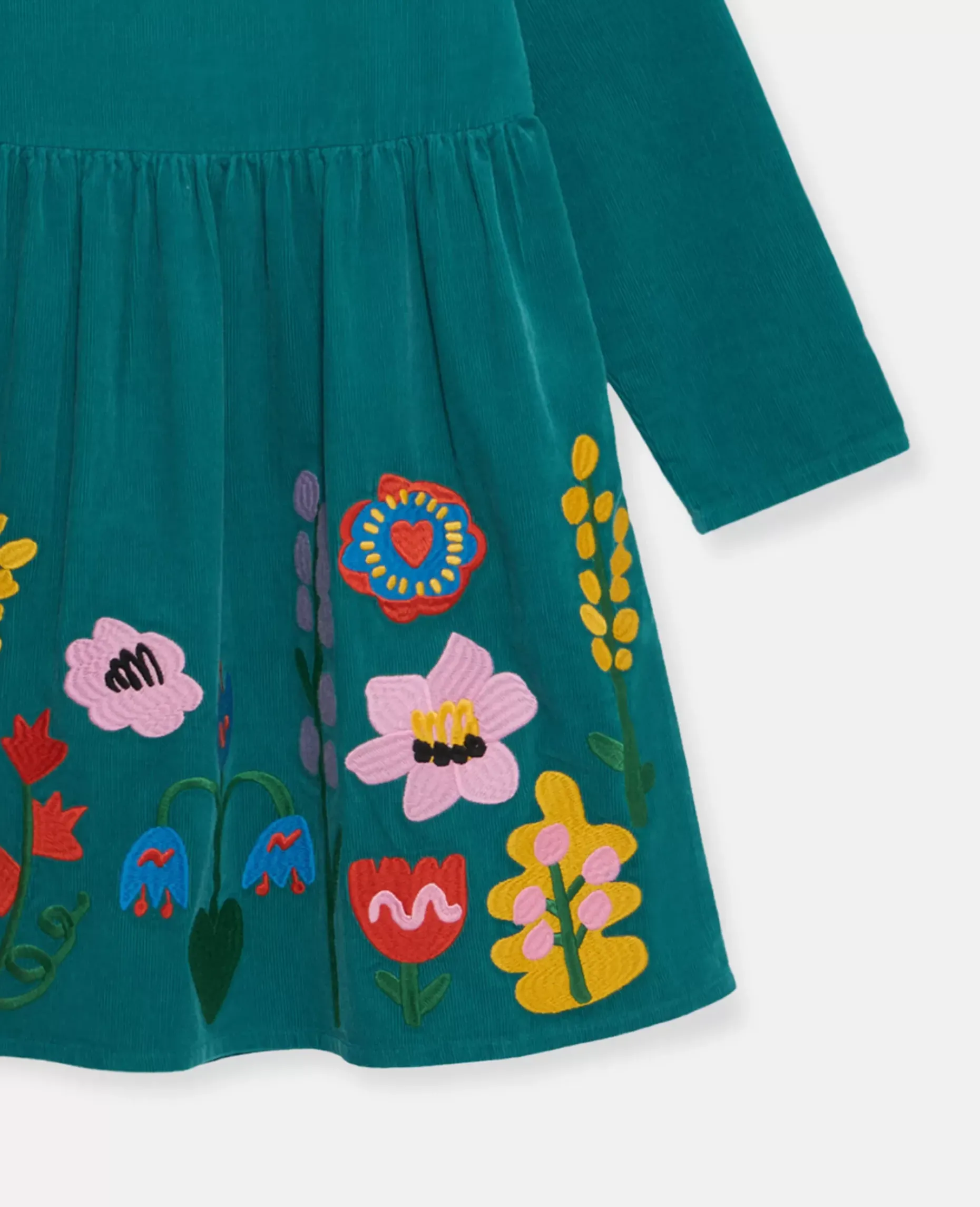 Flower Embroidery Skater Dress