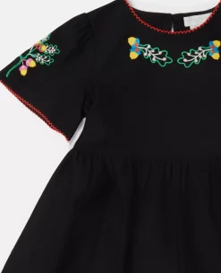 Folk Flower Embroidery Dress
