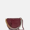 Frayme Croc-Effect Embossed Small Shoulder Bag