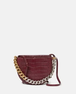 Frayme Croc-Effect Embossed Small Shoulder Bag