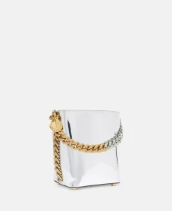 Frayme Mirrored Chrome-Finish Bucket Bag