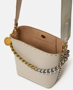 Frayme Studded Grainy Alter Mat Bucket Bag