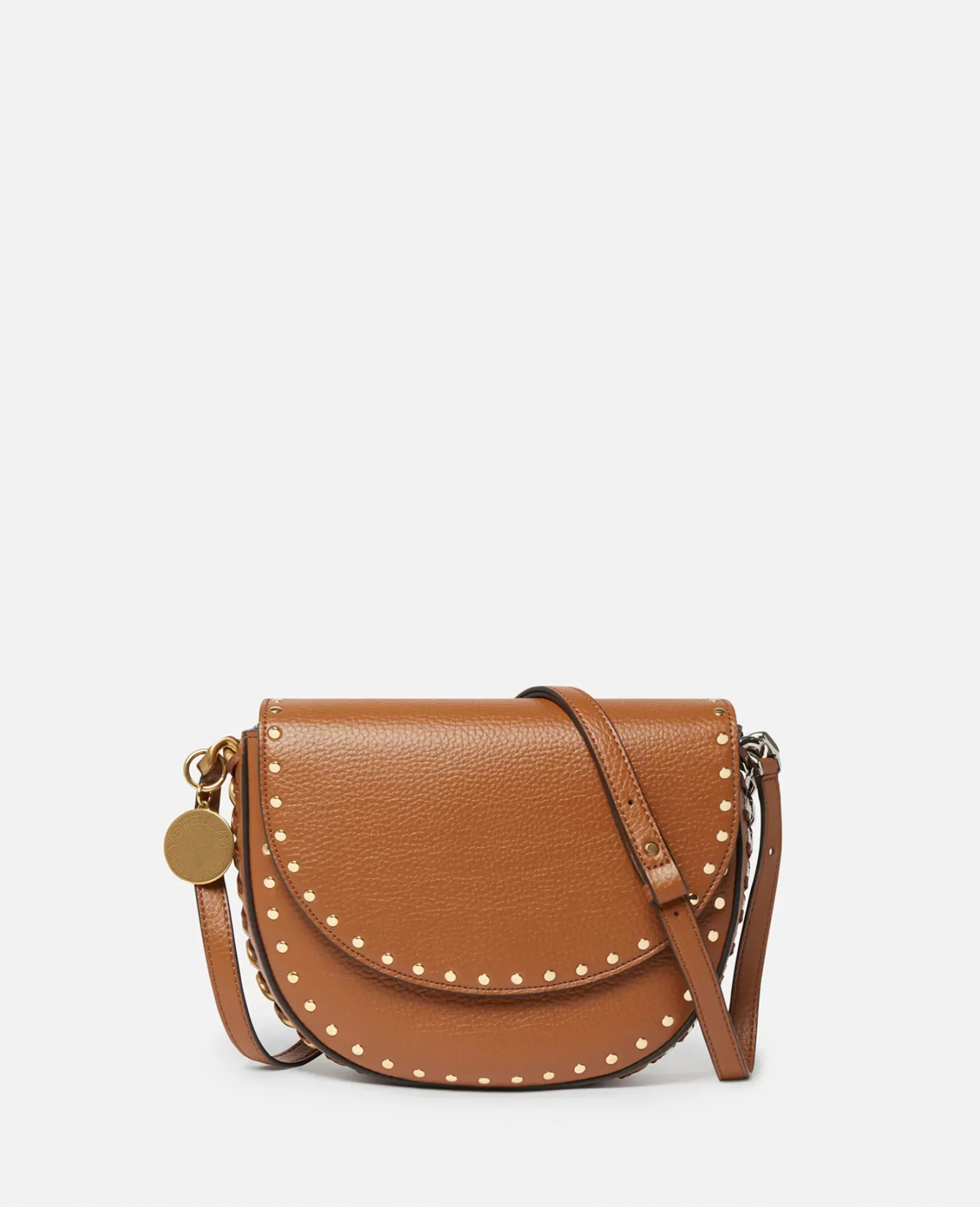Frayme Studded Grainy Alter Mat Medium Flap Shoulder Bag