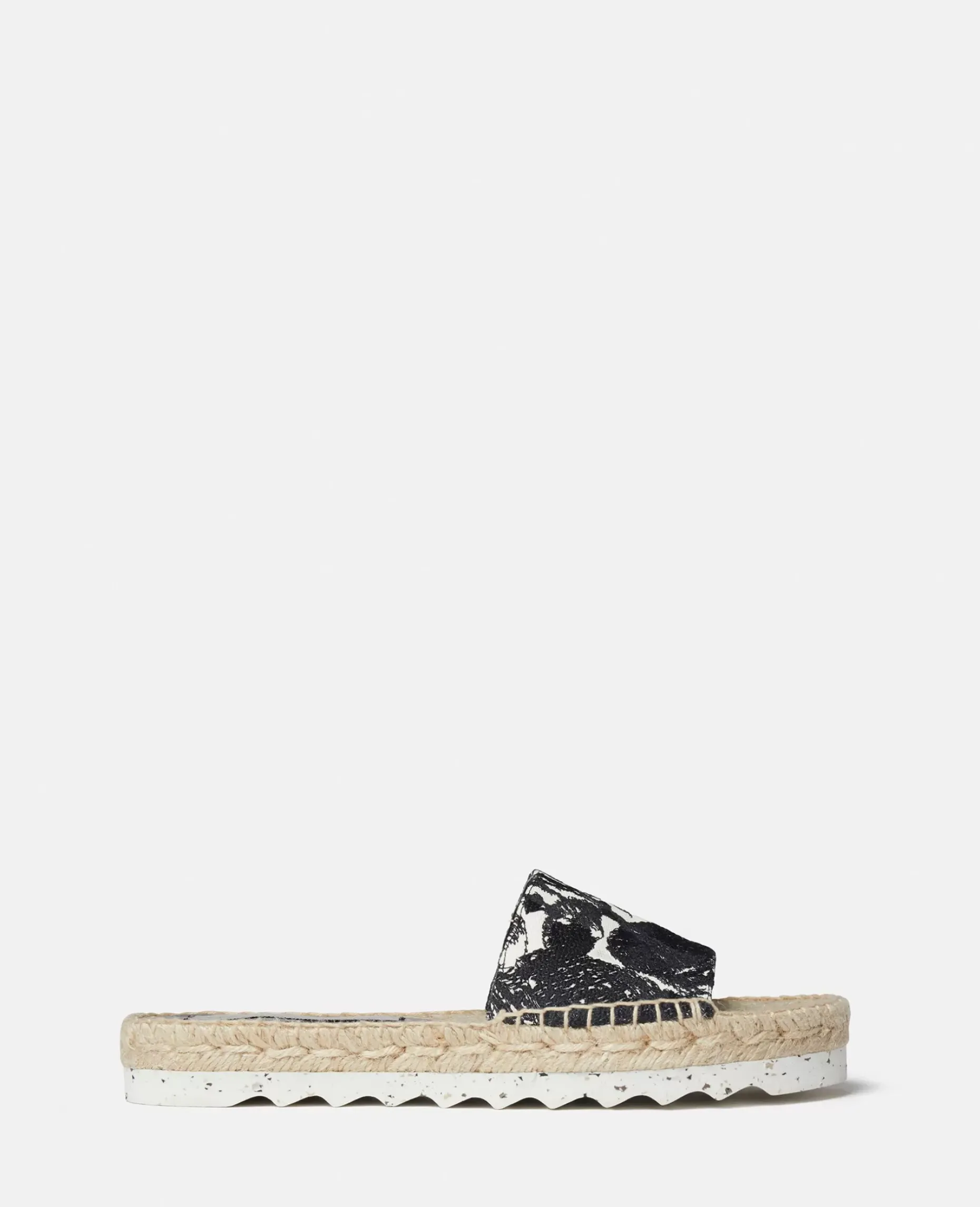 Gaia Moth Embroidery Espadrille Slides