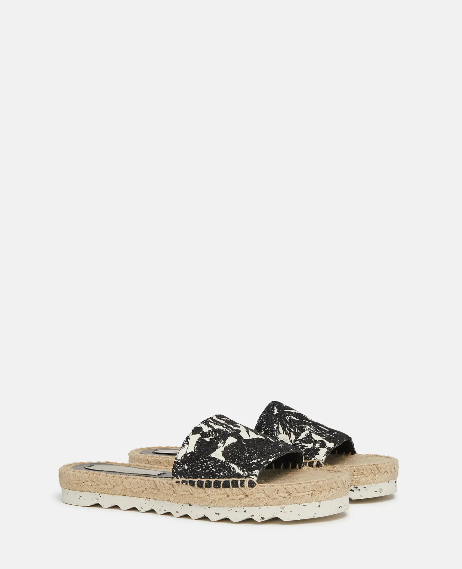 Gaia Moth Embroidery Espadrille Slides