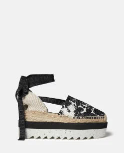 Gaia Moth Embroidery Platform Espadrilles